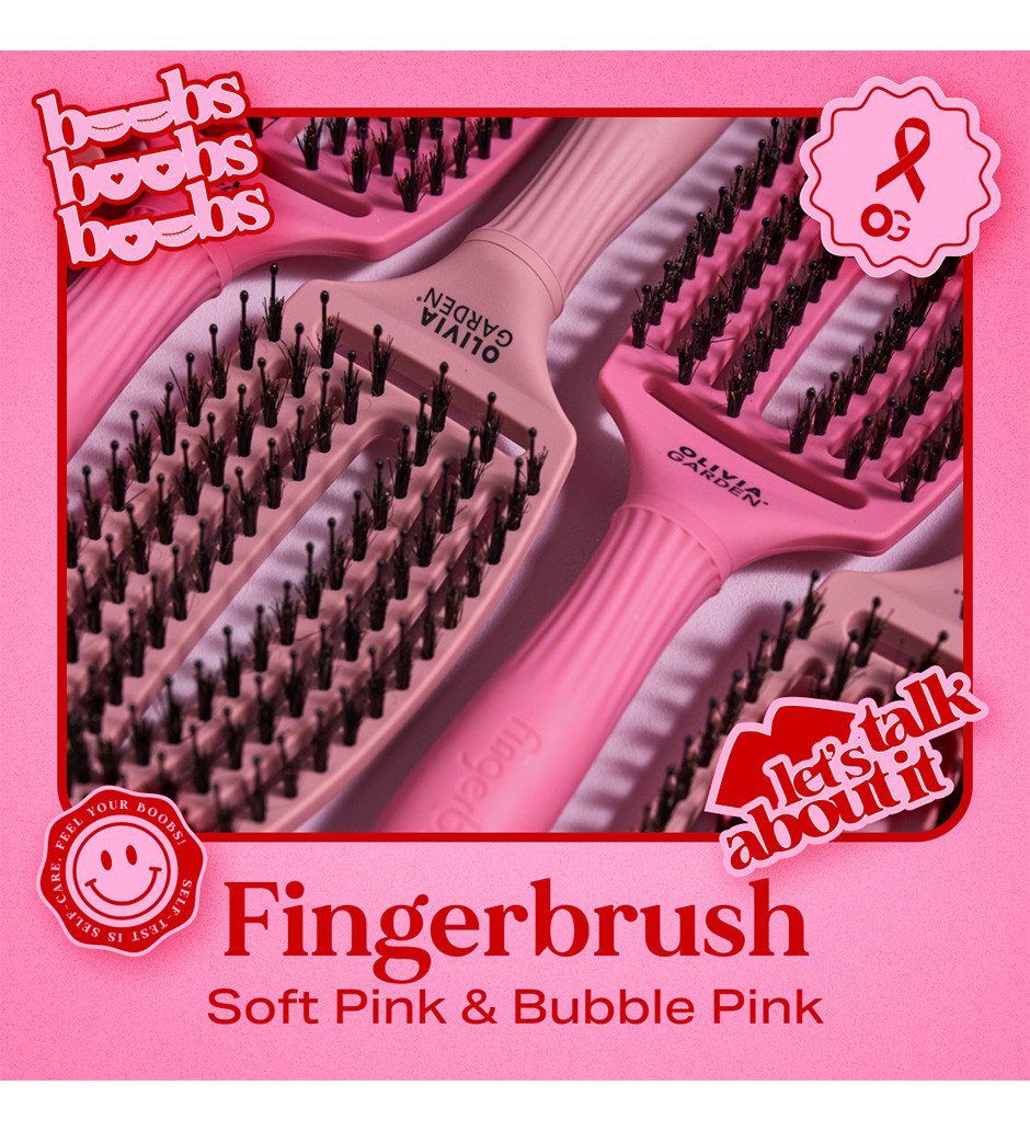 Olivia Garden Fingerbrush (pink edition)