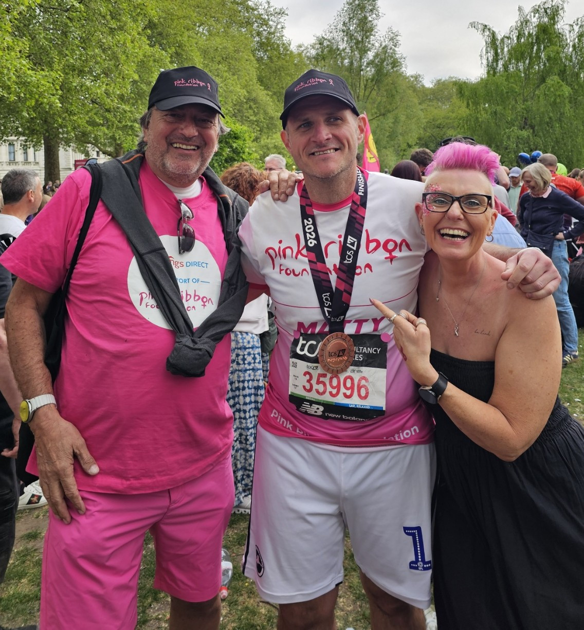 Matt Completes the London Marathon for Pink Ribbon Foundation