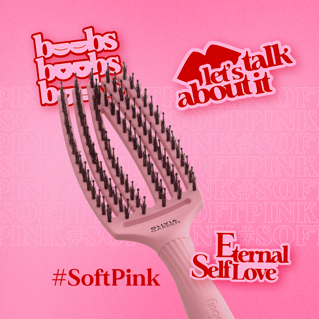 ✨ Say hello to happy, healthy hair with the Olivia Garden Fingerbrush - Think Pink Edition! ✨