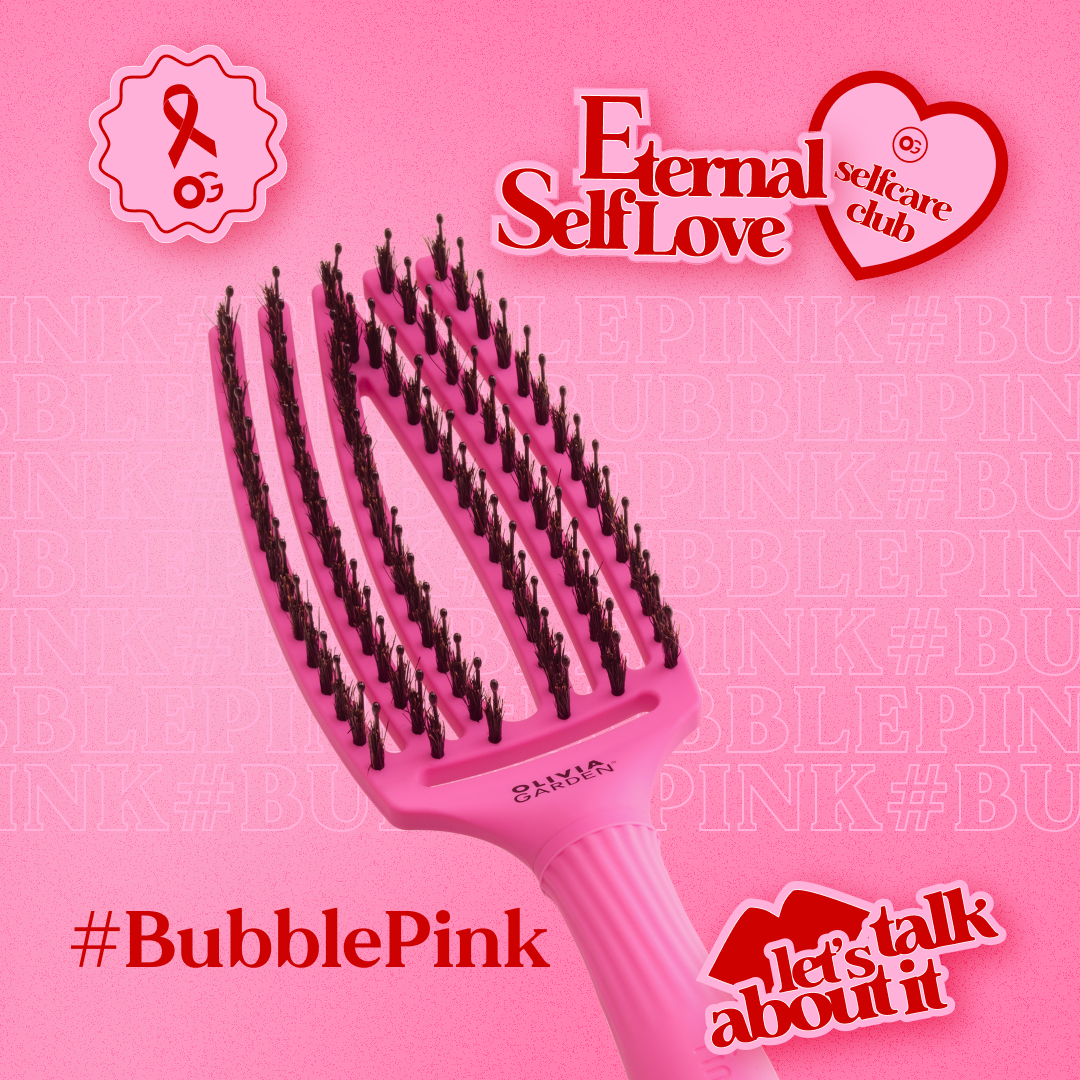 ✨ Say hello to happy, healthy hair with the Olivia Garden Fingerbrush - Think Pink Edition! ✨